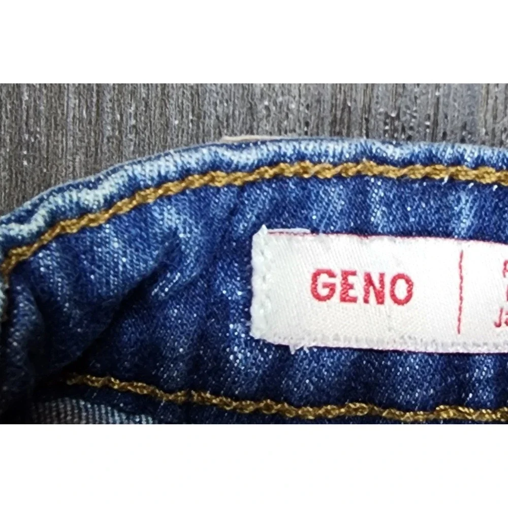 True Religion Mens Jeans 28×27 Blue Geno Relaxed Slim Distressed Stretch Denim